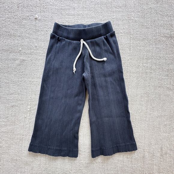 Childhoods Clothing Blue Rib Knit Slightly Cropped Lounge Pants VGUC 4T - Picture 1 of 6